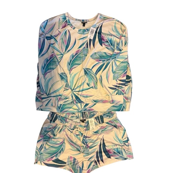 TORRID Terry Cloth Beach Leaves Sweatshirt and Split-side Beach Shirts size 2X - Picture 2 of 9